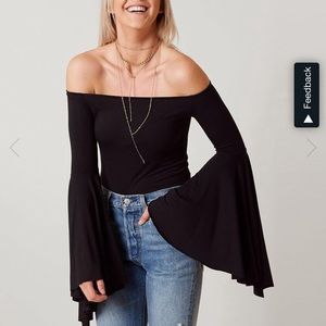 Free People Birds of Paradise BLUE Top